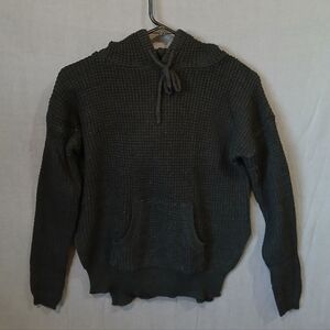 Poof New York Hoodie Womens Medium Black Knit